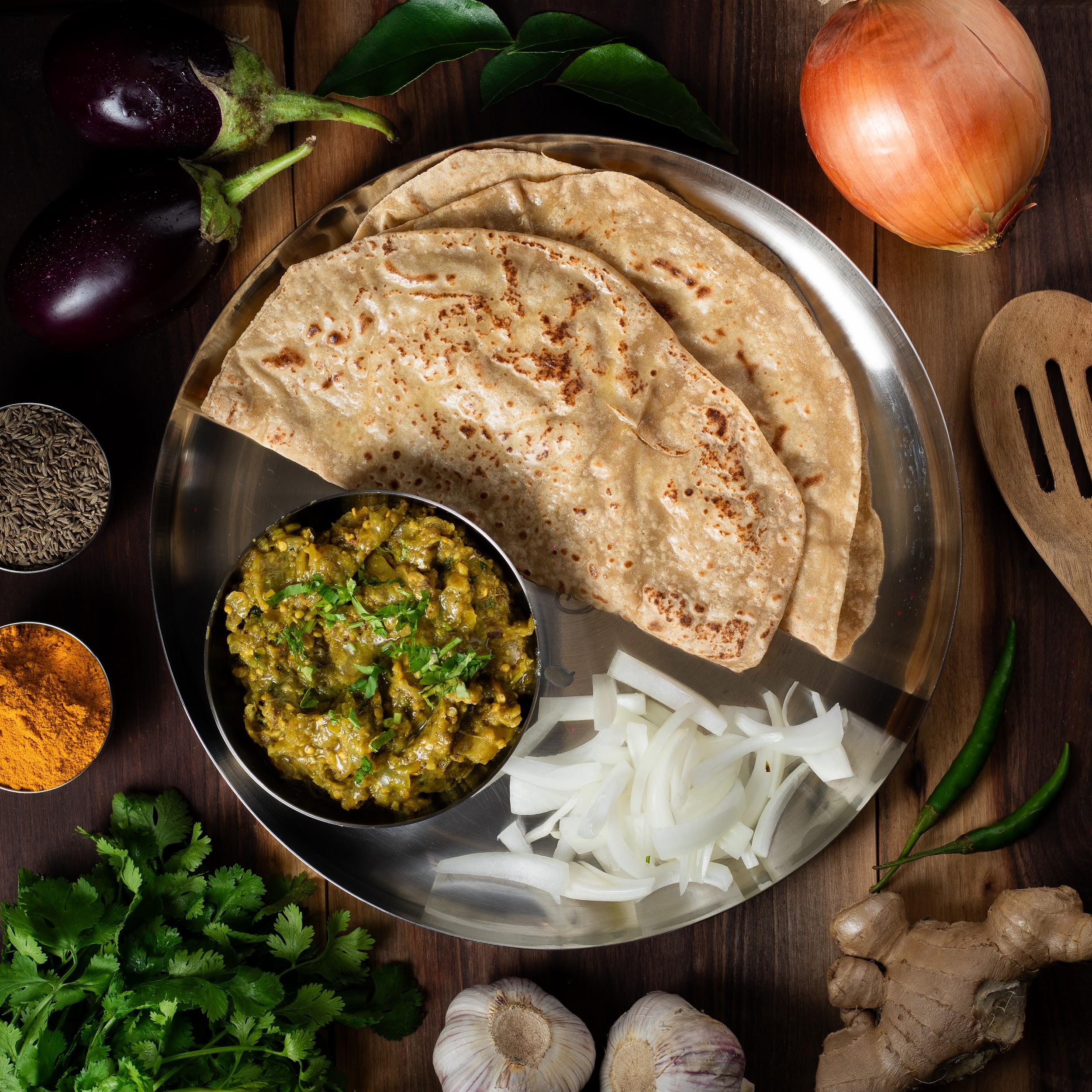 Smoked Eggplant Bharit Plate
