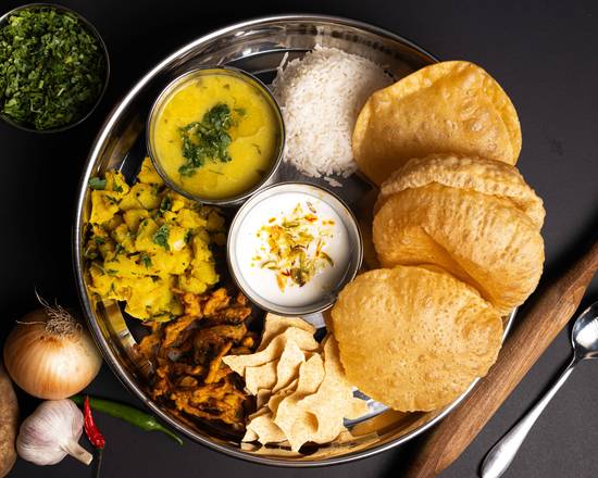 Shrikhand Puri & Bhaji plate