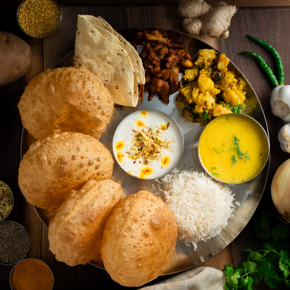 Shrikhand Puri & Bhaji